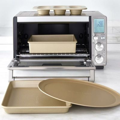 ブレビル マルチオーブン コンベクション ウイリアムズ・ソノマ ゴールドタッチ ベイクウェア 4点セット Breville Smart Oven Air BOV900BSS & Williams Sonoma Goldtouch Pro Nonstick 4-Piece Bundle 家電