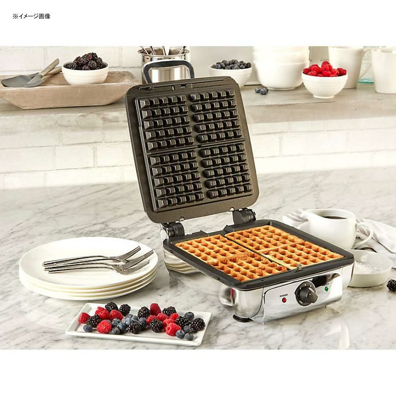 ワッフルメーカー4枚焼プレート取り外しステンレスオールクラッドAll-Clad4-SliceStainlessSteelWaffleMakerwithRemovablePlatesWD822D51家電