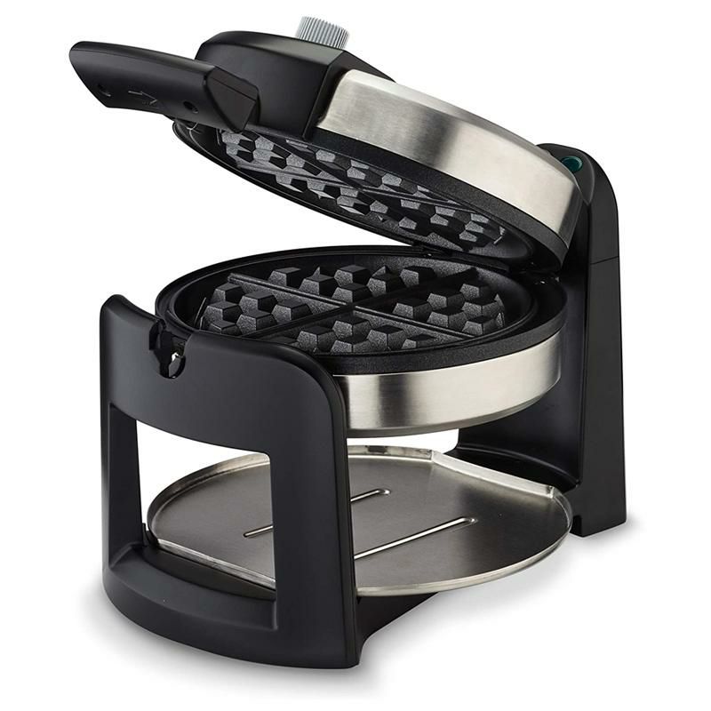 ベルギーワッフルメーカーフリップ式ラウンド丸クイジナートCuisinartWAF-F30RoundFlipBelgianWaffleMaker,black/silver,1inchthick家電