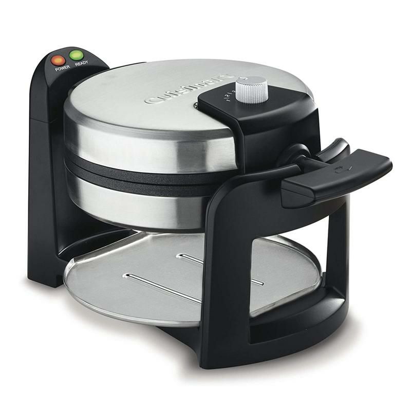 ベルギーワッフルメーカーフリップ式ラウンド丸クイジナートCuisinartWAF-F30RoundFlipBelgianWaffleMaker,black/silver,1inchthick家電