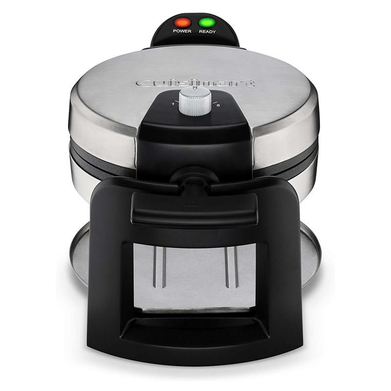 ベルギーワッフルメーカーフリップ式ラウンド丸クイジナートCuisinartWAF-F30RoundFlipBelgianWaffleMaker,black/silver,1inchthick家電