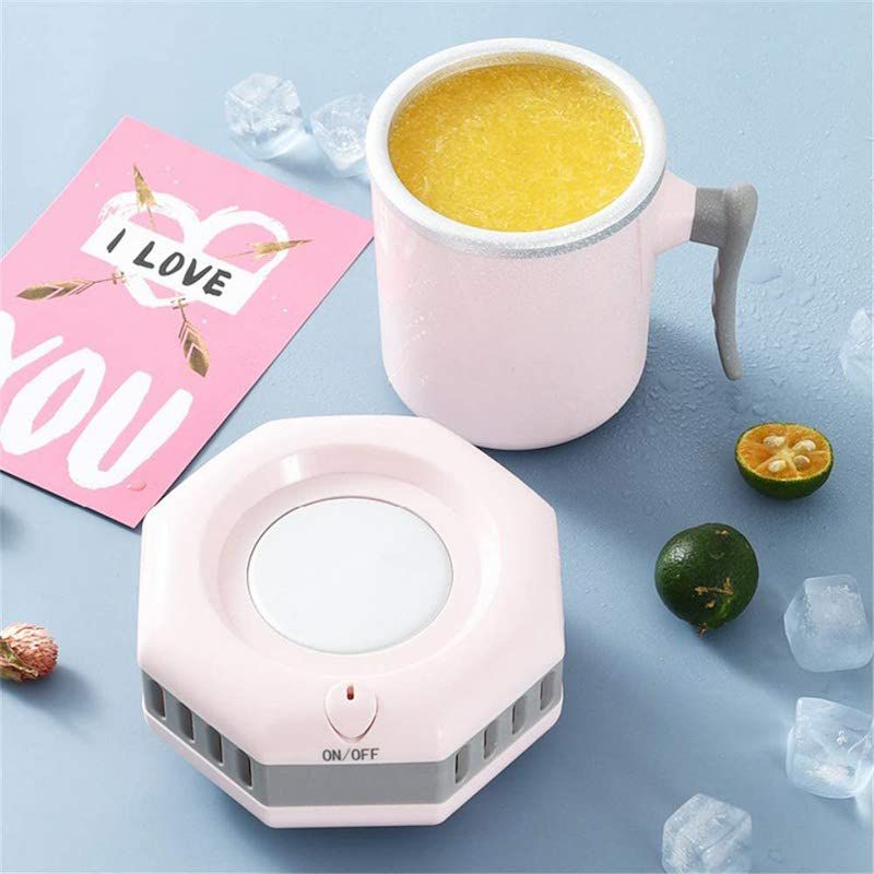 時短飲み物スピード冷却保冷クーリングマグ420mlSmartBeverageCoolerCupFastCoolerElectricCoolingMugMiniDesktopRefrigeratorforColaWine家電