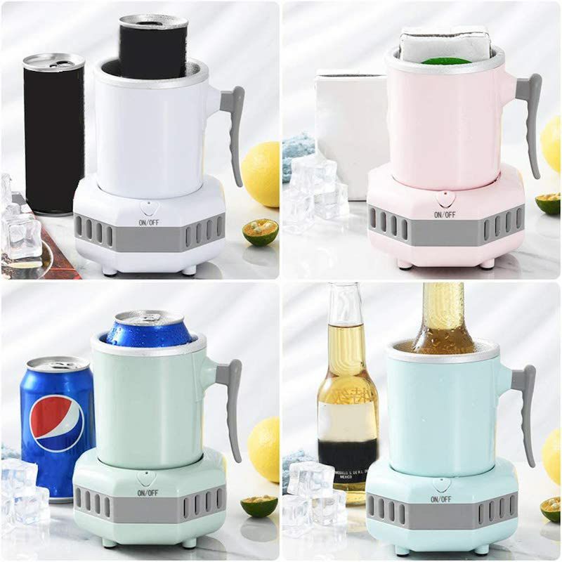 時短飲み物スピード冷却保冷クーリングマグ420mlSmartBeverageCoolerCupFastCoolerElectricCoolingMugMiniDesktopRefrigeratorforColaWine家電