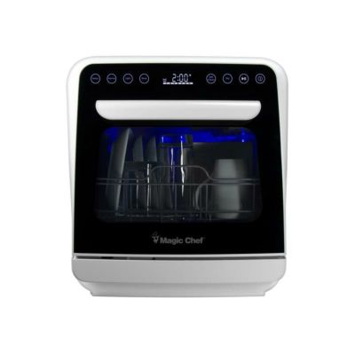 タンク式 食洗機 食器洗い 工事不要 Mini Countertop Dishwasher in White with 3-Place Setting Capacity 家電