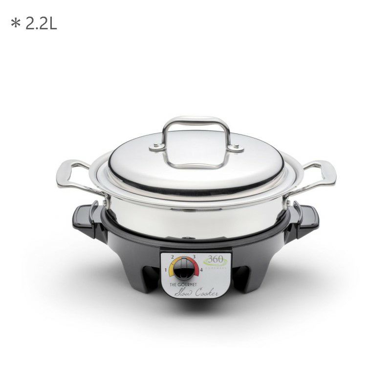 スロークッカーステンレスアメリカ製無水料理360StainlessSteelSlowCooker,WaterlessCookware,DishwasherSafe,OvenSafe,SurgicalGradeStainlessSteelCookware.ElectricSlowCookerBaseIncluded家電