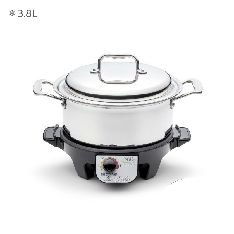 スロークッカーステンレスアメリカ製無水料理360StainlessSteelSlowCooker,WaterlessCookware,DishwasherSafe,OvenSafe,SurgicalGradeStainlessSteelCookware.ElectricSlowCookerBaseIncluded家電