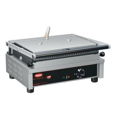 パニーニ サンドイッチ グリル プレス 業務品質 マルチコンタクト 溝あり 35×23 Hatco MCG14G Multi Contact Panini Sandwich Grill with Grooved Cast Iron Plates - 13 3/4