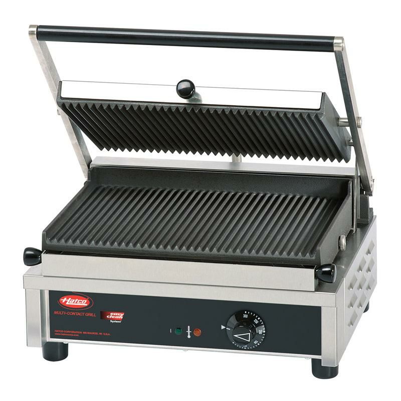 パニーニサンドイッチグリルプレス業務品質マルチコンタクト溝あり35×23HatcoMCG14GMultiContactPaniniSandwichGrillwithGroovedCastIronPlates-133/4"x9"CookingSurface-120V,1800W家電