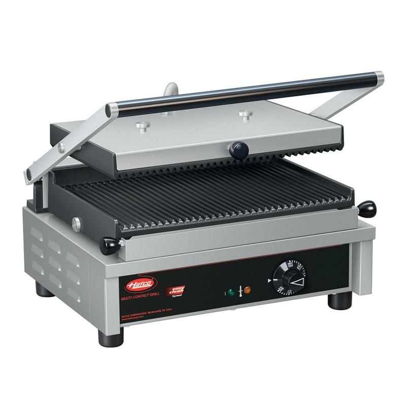 パニーニサンドイッチグリルプレス業務品質マルチコンタクト溝あり35×23HatcoMCG14GMultiContactPaniniSandwichGrillwithGroovedCastIronPlates-133/4"x9"CookingSurface-120V,1800W家電