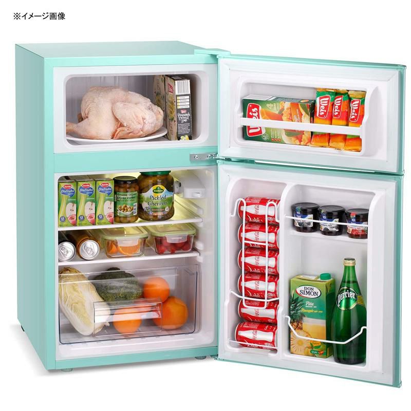 冷蔵庫冷凍庫付2ドアコンパクト90LAntarcticStarCompactMiniRefrigeratorSeparateFreezer,SmallFridgeDouble2-DoorAdjustableRemovableRetroStainlessSteelShelvesGarageCamperBasement/Dorm/Office3.2cuft.家電