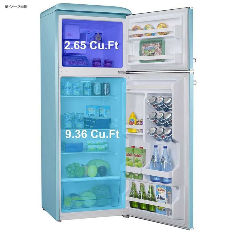 冷蔵庫冷凍庫340L2ドアレトロGalanzGLR12TRetroTopMountRefrigerator,12.0CuFt家電