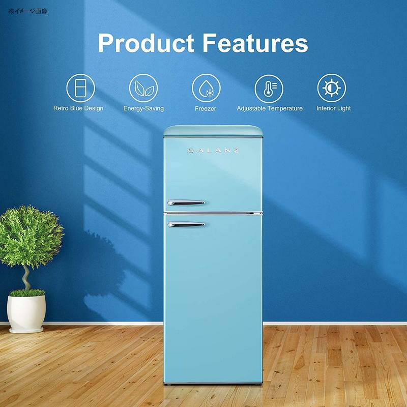 冷蔵庫冷凍庫340L2ドアレトロGalanzGLR12TRetroTopMountRefrigerator,12.0CuFt家電