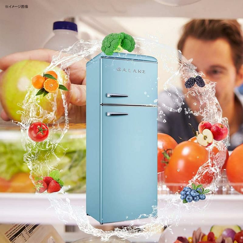 冷蔵庫冷凍庫340L2ドアレトロGalanzGLR12TRetroTopMountRefrigerator,12.0CuFt家電