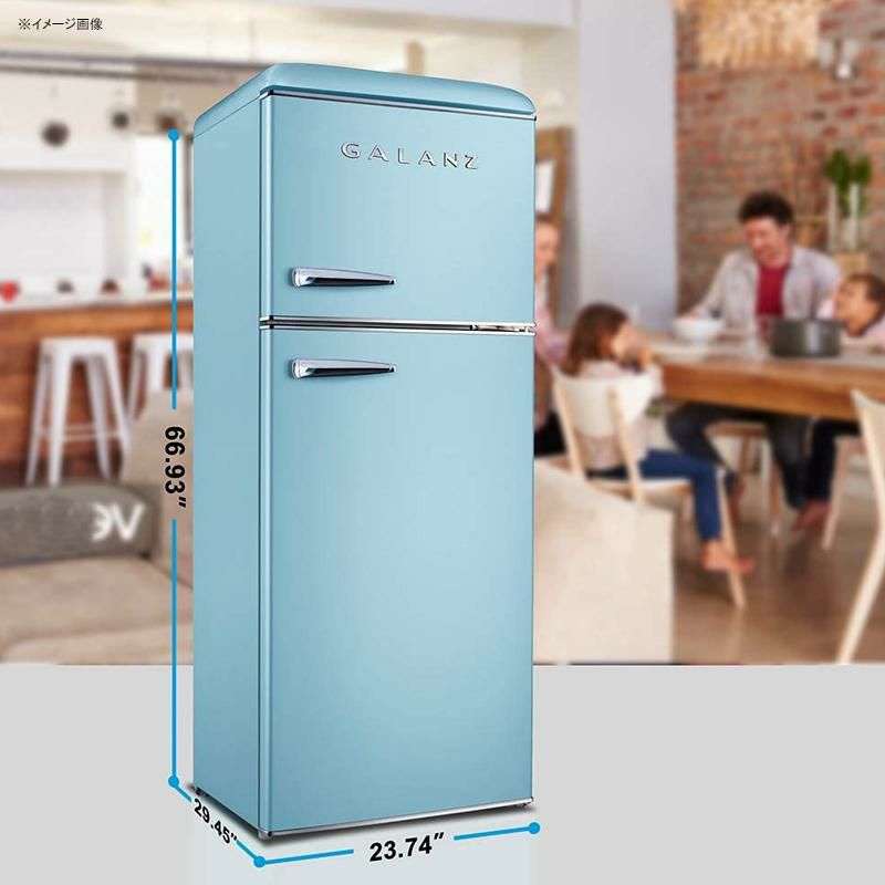 冷蔵庫冷凍庫340L2ドアレトロGalanzGLR12TRetroTopMountRefrigerator,12.0CuFt家電