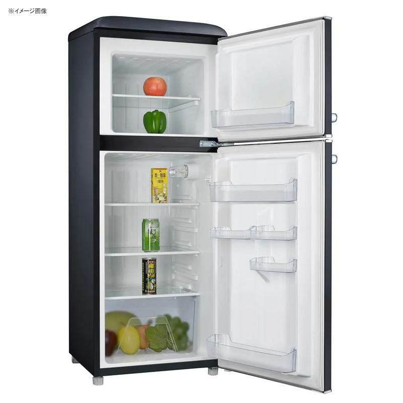 冷蔵庫冷凍庫130L2ドアレトロ4.6cu.ft.RetroMiniFridgewithDualDoorTrueFreezerinBlackbyGalanz家電