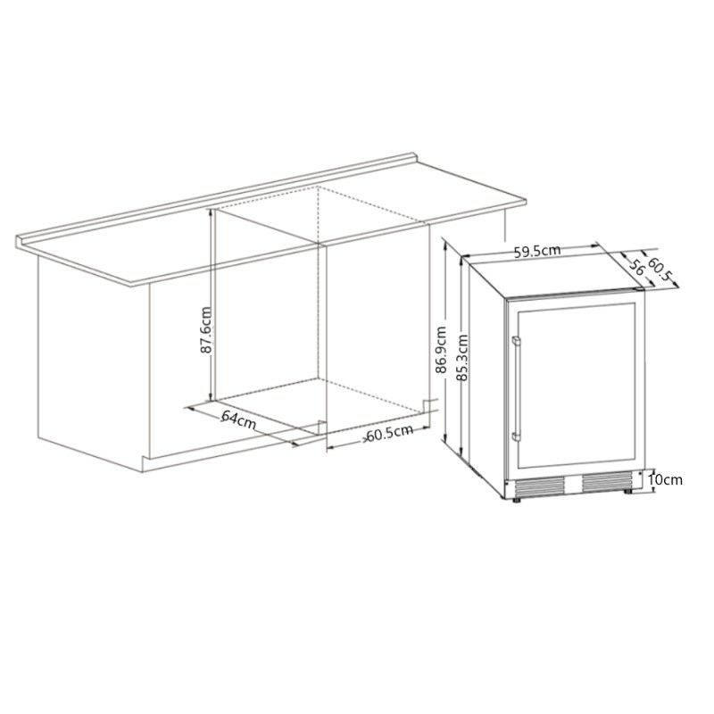 冷蔵庫224缶ビルトイン可ビバレッジクーラーステンレスガラスドア鍵付ニューエアーNewAirNBC224SS00BeverageRefrigerator,224Can,Silver家電