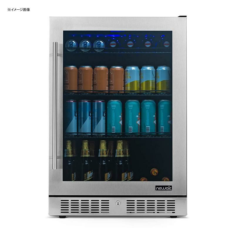 冷蔵庫224缶ビルトイン可ビバレッジクーラーステンレスガラスドア鍵付ニューエアーNewAirNBC224SS00BeverageRefrigerator,224Can,Silver家電