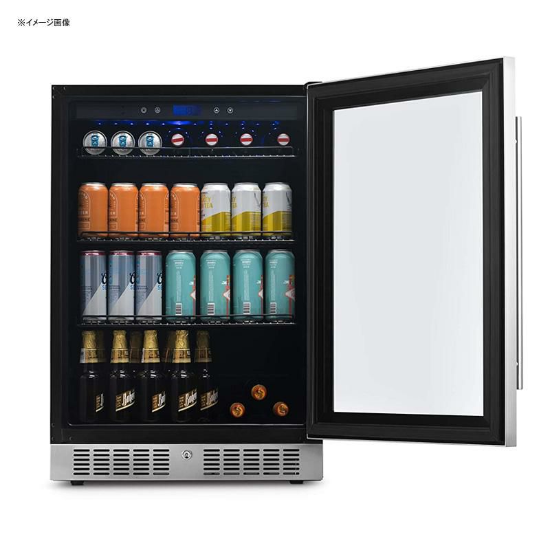 冷蔵庫224缶ビルトイン可ビバレッジクーラーステンレスガラスドア鍵付ニューエアーNewAirNBC224SS00BeverageRefrigerator,224Can,Silver家電