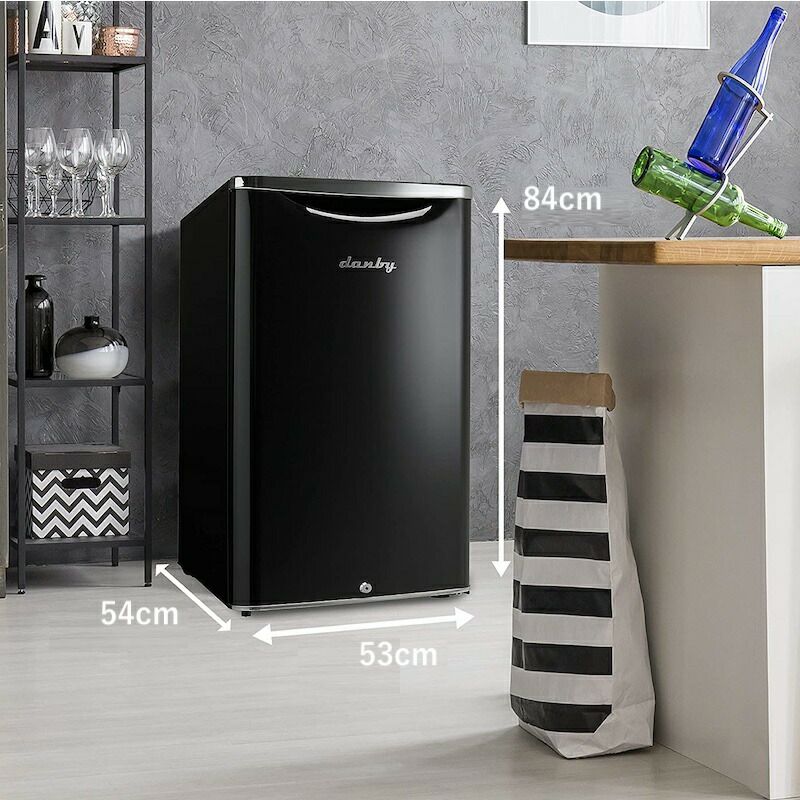 冷蔵庫124L1ドアダンビー鍵付きDanbyDAR044A6MDB-64.4Cu.Ft.MiniFridge,CompactRefrigeratorForBedroom,LivingRoom,Bar,Dorm,Kitchen,Office,E-StarRatedwithDoorLock家電