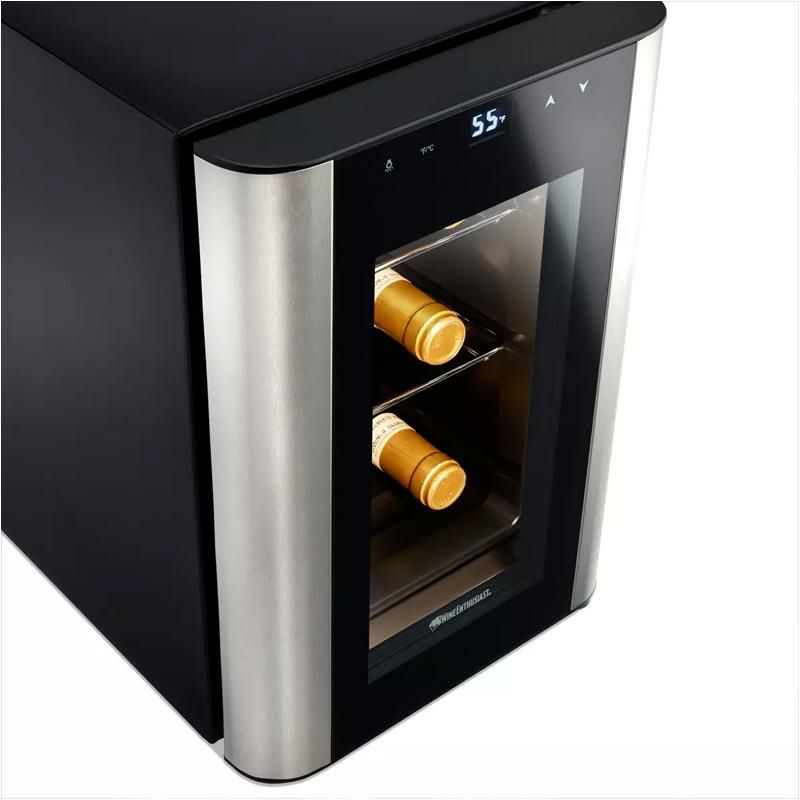 ワインクーラー 6本 ガラスドア LED照明 Wine Enthusiast 6-Bottle Wine Cooler 家電 アルファエスパス