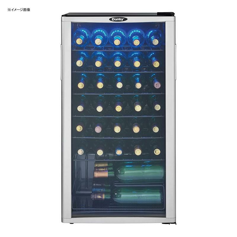 ワインクーラー35本91LステンレスガラスドアブルーLED照明ダンビーDanbyDWC350BLP3.2Cu.Ft.FreeStandingWineCooler,Holds35Bottles,SingleZoneFridgewithGlassDoor-BeverageChillerforKitchen,HomeBar