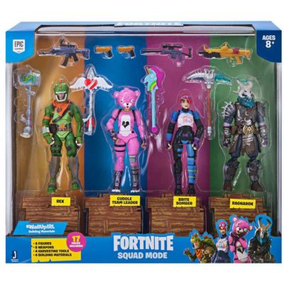 フォートナイト フィギュア 4体セット おもちゃ レックス チームリーダー ピンク クマ ラグナロク スクワッドモード Fortnite Squad Mode 4 Figure Pack, Series 1