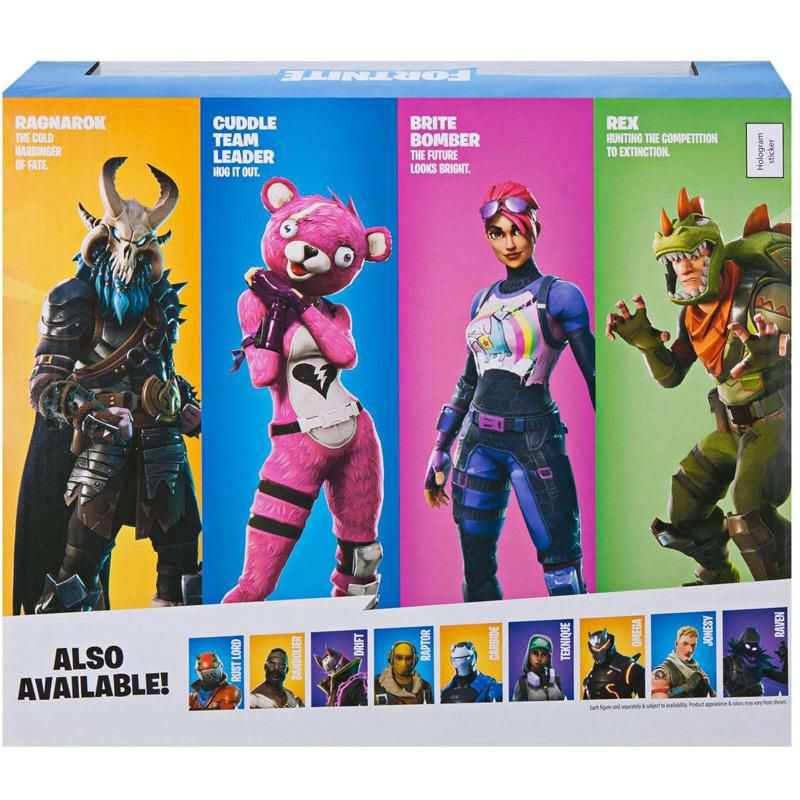 フォートナイトフィギュア4体セットおもちゃレックスチームリーダーピンククマラグナロクスクワッドモードFortniteSquadMode4FigurePack,Series1