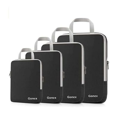 トラベルバッグ4サイズセットパッキング仕分けバッグインバッグ旅行GonexCompressionPackingCubesSet,ExpandablePackingOrganizers4pcs