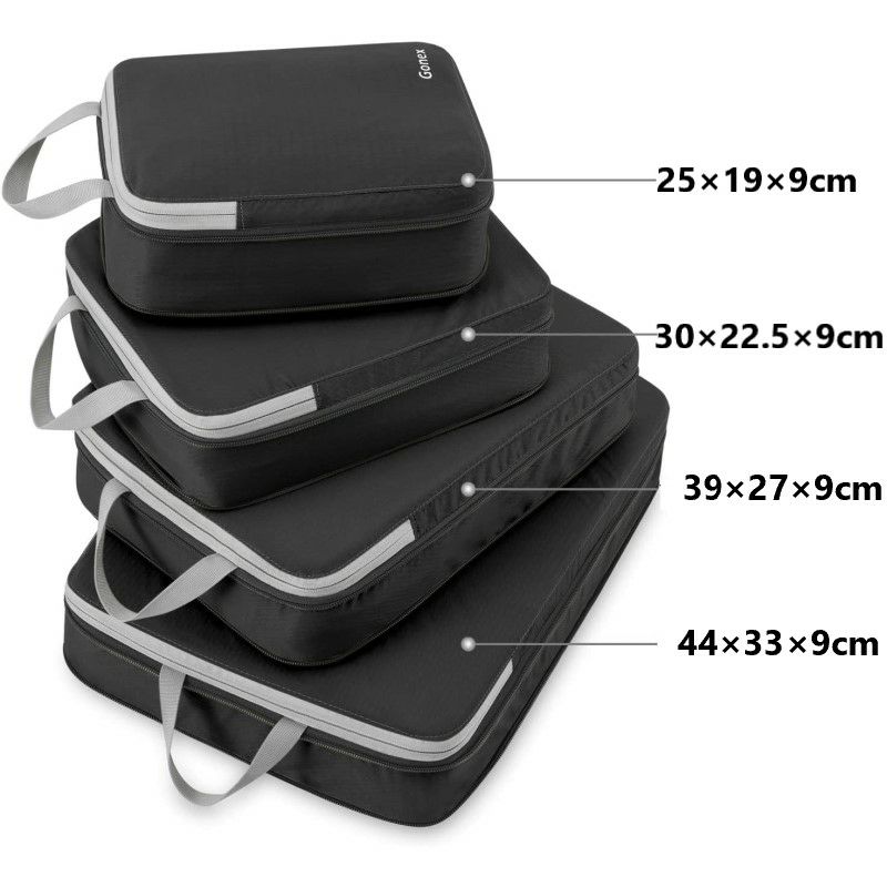 トラベルバッグ4サイズセットパッキング仕分けバッグインバッグ旅行GonexCompressionPackingCubesSet,ExpandablePackingOrganizers4pcs