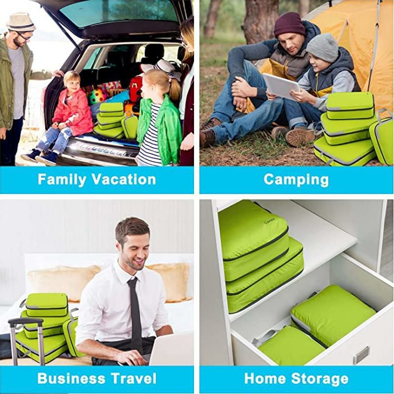 トラベルバッグ4サイズセットパッキング仕分けバッグインバッグ旅行GonexCompressionPackingCubesSet,ExpandablePackingOrganizers4pcs