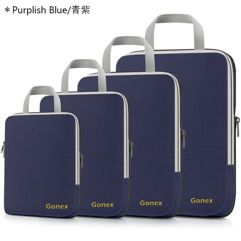 トラベルバッグ4サイズセットパッキング仕分けバッグインバッグ旅行GonexCompressionPackingCubesSet,ExpandablePackingOrganizers4pcs