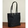 ジッパートートアメリカ製レザーストラップブラック黒コットンツイルバッグARTIFACTBlackTwillZipperTotew/LeatherStraps
