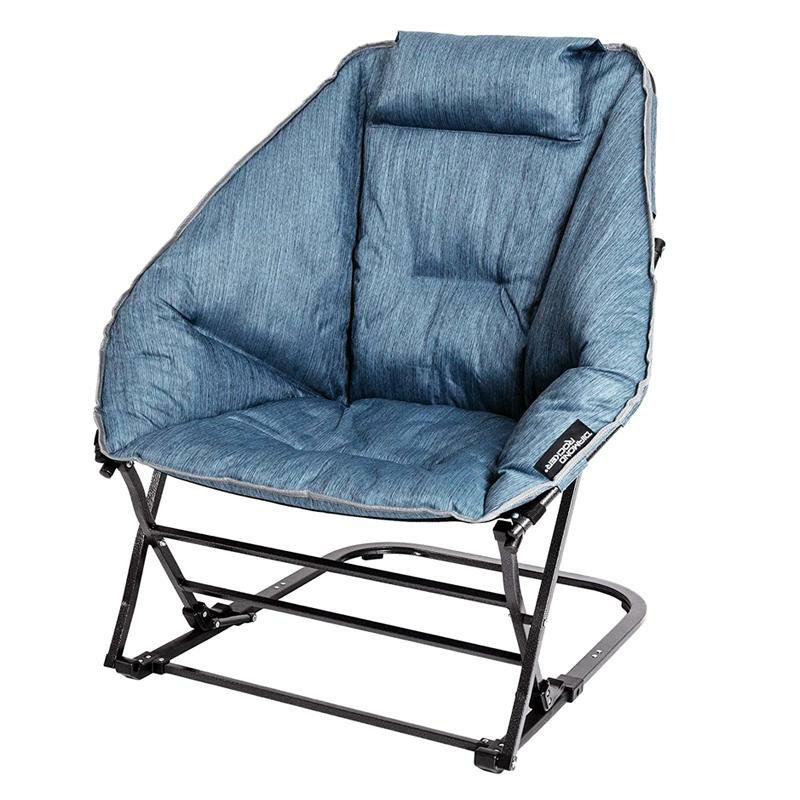 折りたたみロッキングチェア椅子アウトドアキャンプMacSportsRF904DR-100DiamondRockerChair,SteelBlue