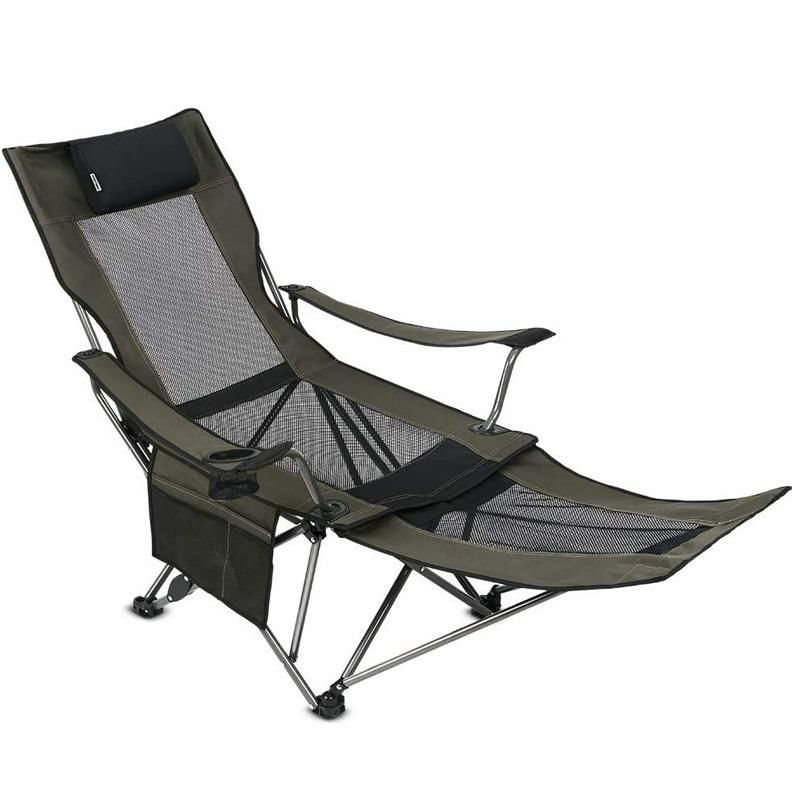 折りたたみメッシュチェア椅子フットレストアウトドアキャンプOUTDOORLIVINGSUNTIMECampingFoldingPortableMeshChairwithRemovabelFootrest