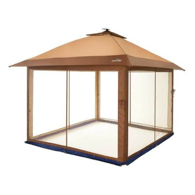 ポップアップ ガゼボ キャノピー モスキートネット 蚊帳 ソーラーLEDライト付 パーティー アウトドア Suntime Outdoor Pop Up Gazebo Canopy with Mosquito Netting and Solar LED Light for Parties and Outdoor Ac