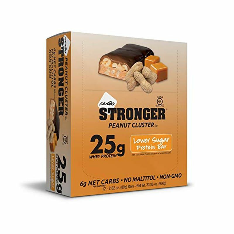 プロテインバー低糖質ファイバーグルテンフリー12個パックNuGoStrongerWheyProteinFiberGlutenFree2.82Ounce(packOf12)