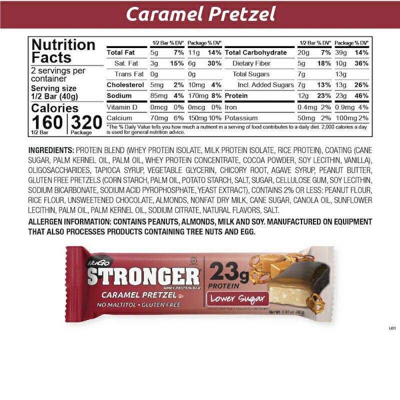 プロテインバー低糖質ファイバーグルテンフリー12個パックNuGoStrongerWheyProteinFiberGlutenFree2.82Ounce(packOf12)