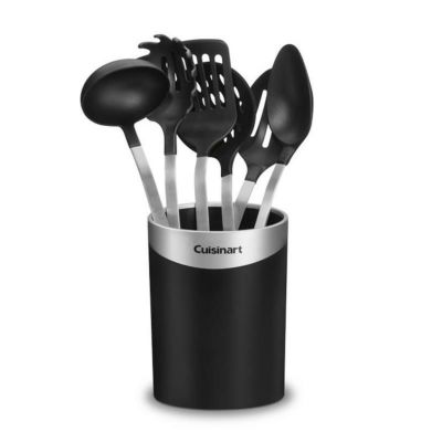 クイジナート 調理器具 ユーテンシル 7点セット ブラック 黒 お玉 スプーン Cuisinart Crock with Barrel Handle Tools, Set of 7