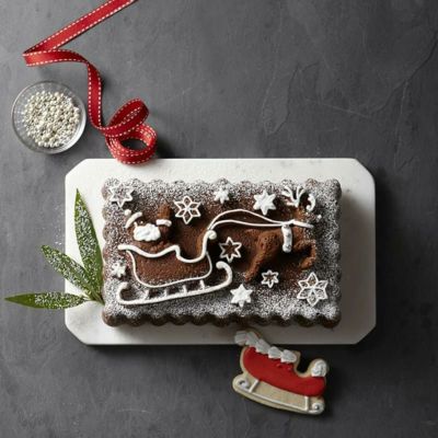 ローフパン クリスマス サンタ ウイリアムズ・ソノマ ノルディックウェア WILLIAMS SONOMA Nordic Ware Nonstick  Cast Aluminum 'Twas the Night Before Christmas Loaf Pan | アルファエスパス