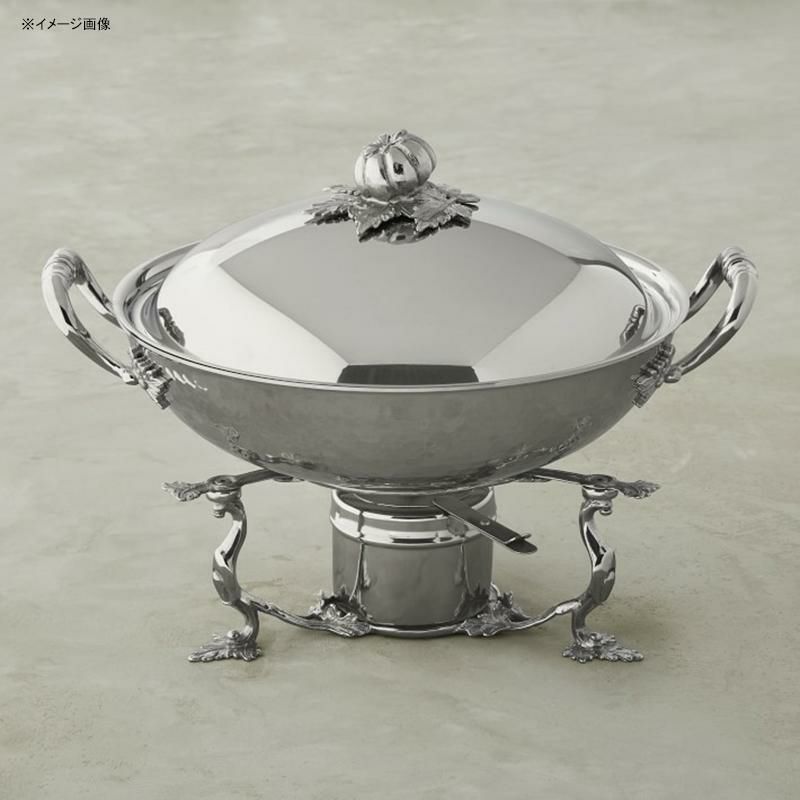 ウイリアムズ・ソノマ限定イタリアルフォーニステンレスウォーマースタンド保温台Williams-SonomaRuffoniOpusPrimaHammeredStainless-SteelWarmingStand