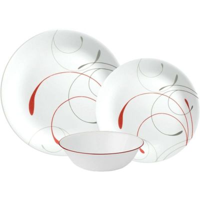 コレール ラウンド リビングウェア ディナーセット 6人用 18点セット Corelle Splendor Chip & Break Resistant 18pc Dinner Set, Service for 6