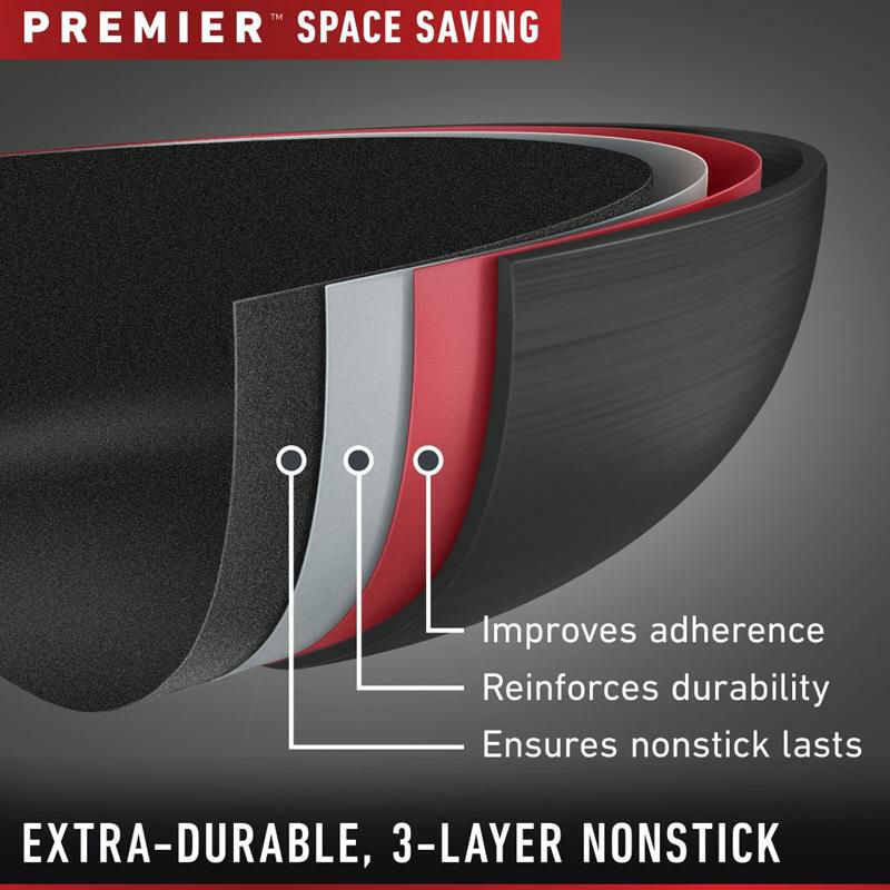 フライパン片手鍋両手鍋11点セットカルファロンプレミアハードアルマイトCalphalonPremierHard-AnodizedNonstick11-PieceSet