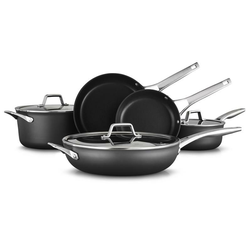 フライパン片手鍋両手鍋8点セットカルファロンプレミアハードアルマイトCalphalonPremierHard-AnodizedNonstickCookware8-PieceCookwareSet