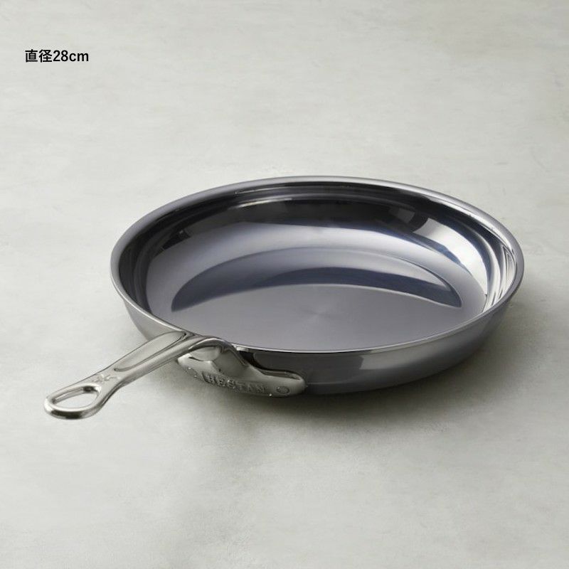 へスタンナノボンドフライパンチタン3層Hestan-NanoBondCollection-StainlessSteelTitaniumSkillet