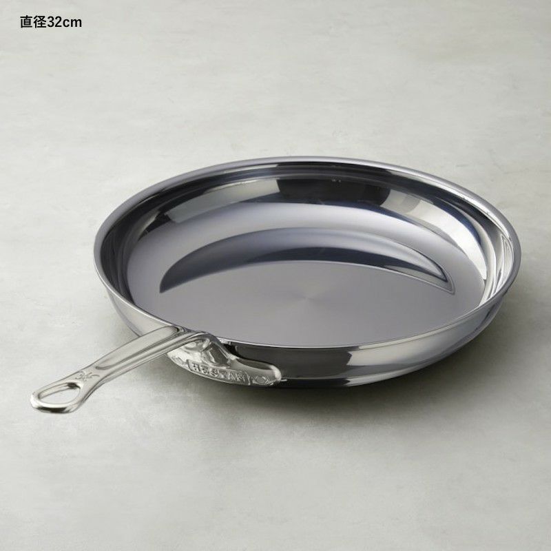 へスタンナノボンドフライパンチタン3層Hestan-NanoBondCollection-StainlessSteelTitaniumSkillet