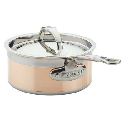へスタン 片手鍋 フタ付 コッパーコア カッパー 銅 Hestan - CopperBond Collection - 100% Pure Copper Sauce Pan