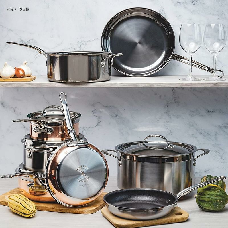 へスタン片手鍋フタ付コッパーコアカッパー銅Hestan-CopperBondCollection-100%PureCopperSaucePan