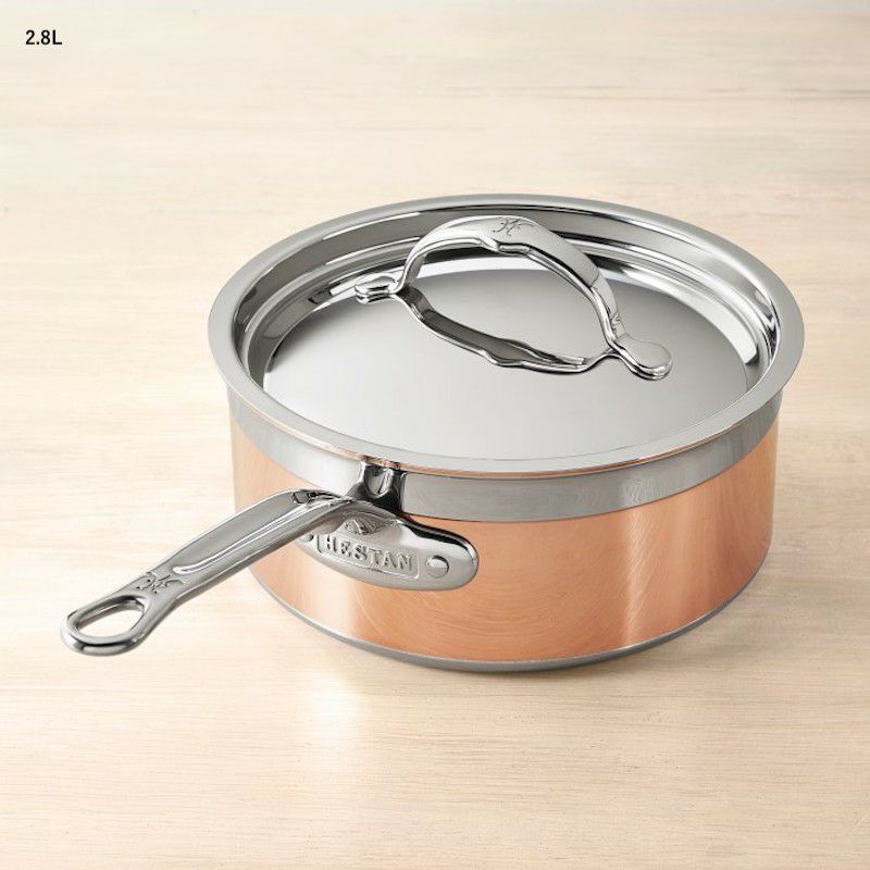 へスタン片手鍋フタ付コッパーコアカッパー銅Hestan-CopperBondCollection-100%PureCopperSaucePan