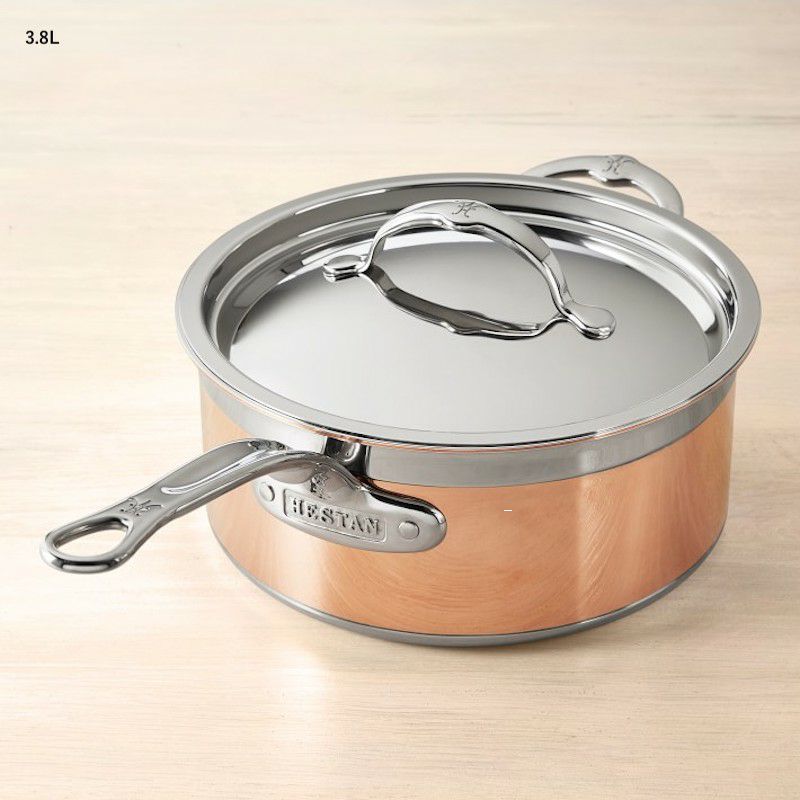 へスタン片手鍋フタ付コッパーコアカッパー銅Hestan-CopperBondCollection-100%PureCopperSaucePan