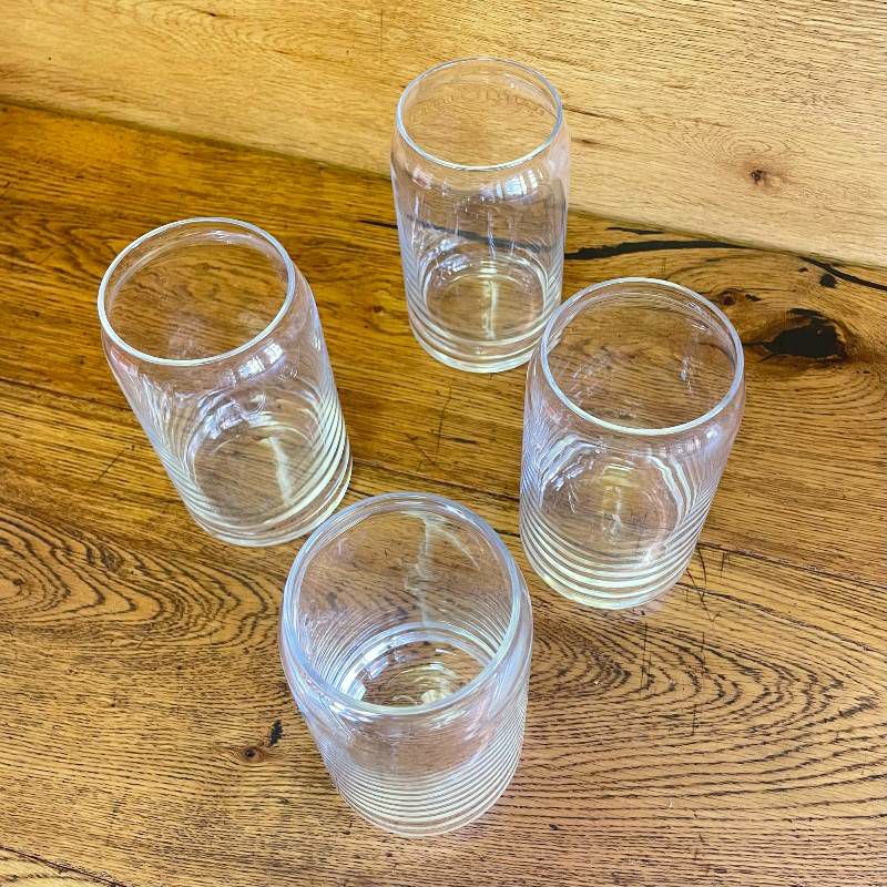 缶型グラスタンブラーガラス473ml4個セットLibbeyClassicCanTumblerGlasses,Setof4,16oz